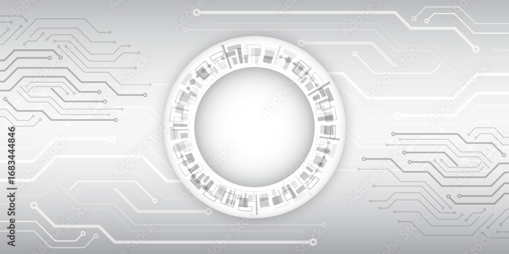 Aufkleber ideal for innovative projects, data work and futuristic designs. abstract grey tech background with 