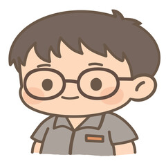 Obraz premium funny cartoon boy