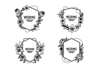 Elegant Silver Laurel Wreath Frames: Set of Four Ornate Jewelry and Design Borders