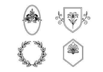 Set of ornate vector frames