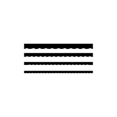 Geometric pattern shapes set silhouette