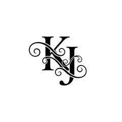 Minimalist Typographic Line Monogram Logo, KV Wedding monogram logo,
