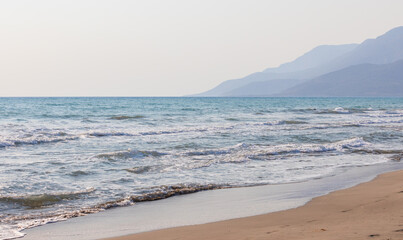 Kumluova Plaji, Patara, Turkey. A tranquil beach scene