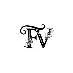 FV Initial Letter Brand Logo, FV brand logo, FV monogram wedding logo, abstract logo design	