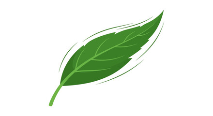 Vibrant green leaf graphic perfect for eco-friendly designs and nature-themed branding