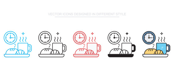 Breakfast Time icon design with white background stock illustration