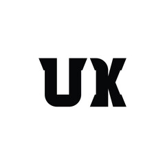 UK monogram logo design letter text name symbol monochrome logotype alphabet character simple logo