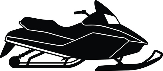 snowmobile silhouette vector illustration