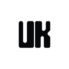 UK monogram logo design letter text name symbol monochrome logotype alphabet character simple logo