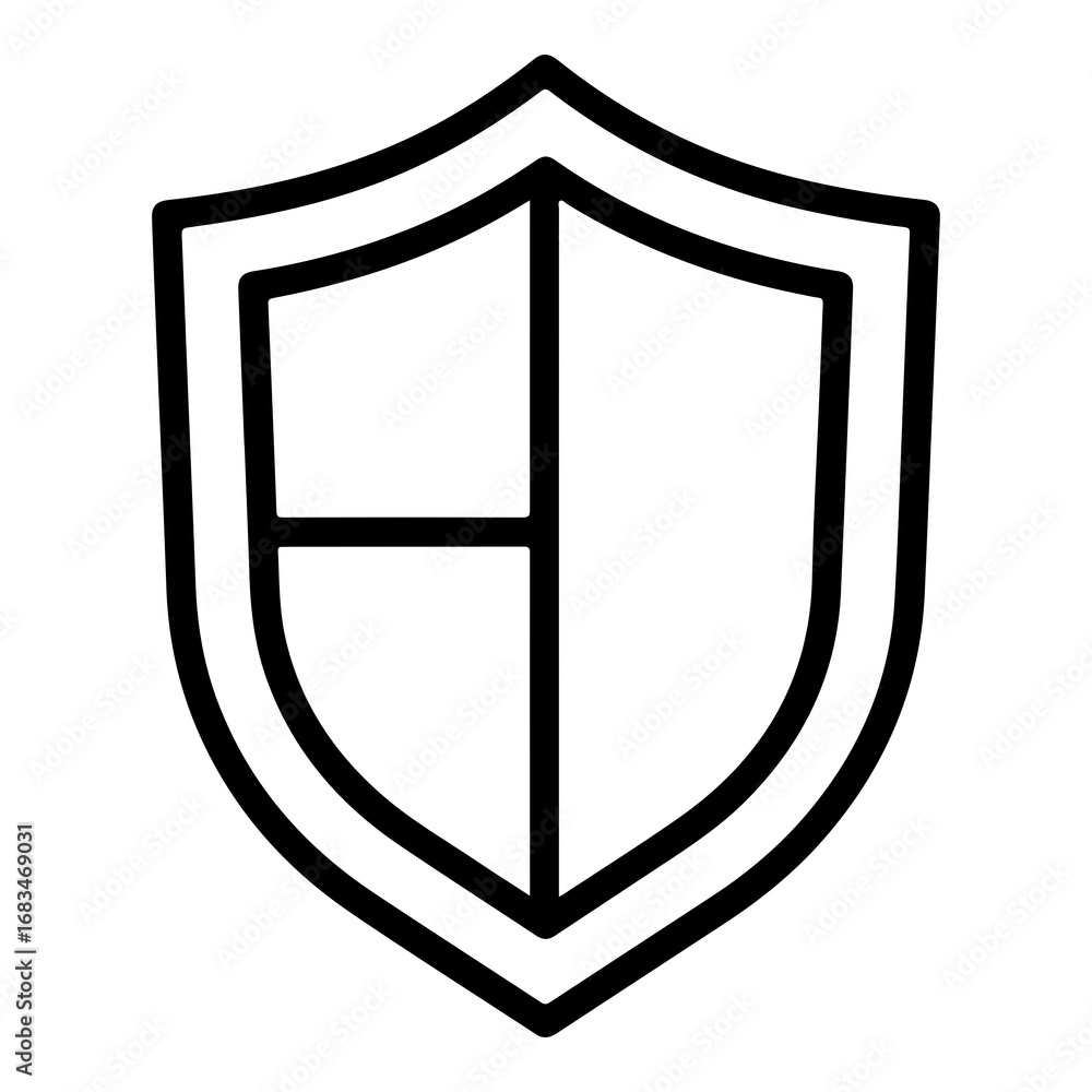 Poster modern shield icon vector illustration for security and protection concepts scalable graphic