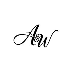 Minimalist AW Letter Logo Design for Modern Brand Identity