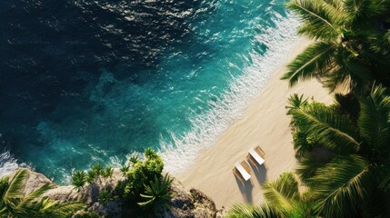 Tropical coastal serenity meets turquoise waters and powdery sand beach escape retreat