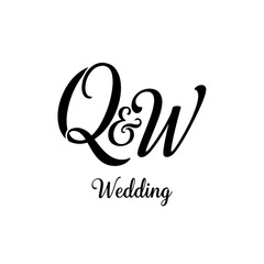 Luxury QW Initial Lettermark Logo with Clean Typography Style