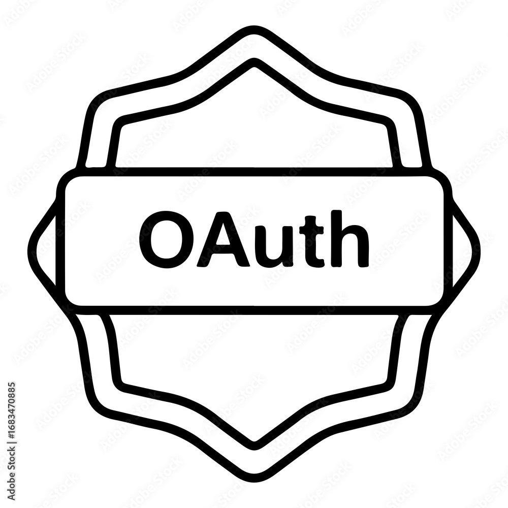 Fototapete oauth security shield icon vector illustration for digital authentication and access control scalabl