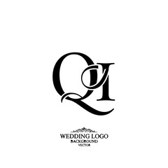Luxury QI Initial Lettermark Logo with Clean Typography Style