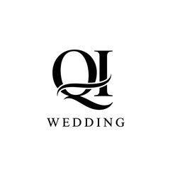 Elegant QI Monogram Logo for Wedding and Boutique Branding