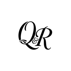 QR Clean Typographic Monogram
