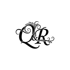 QR Clean Typographic Monogram
