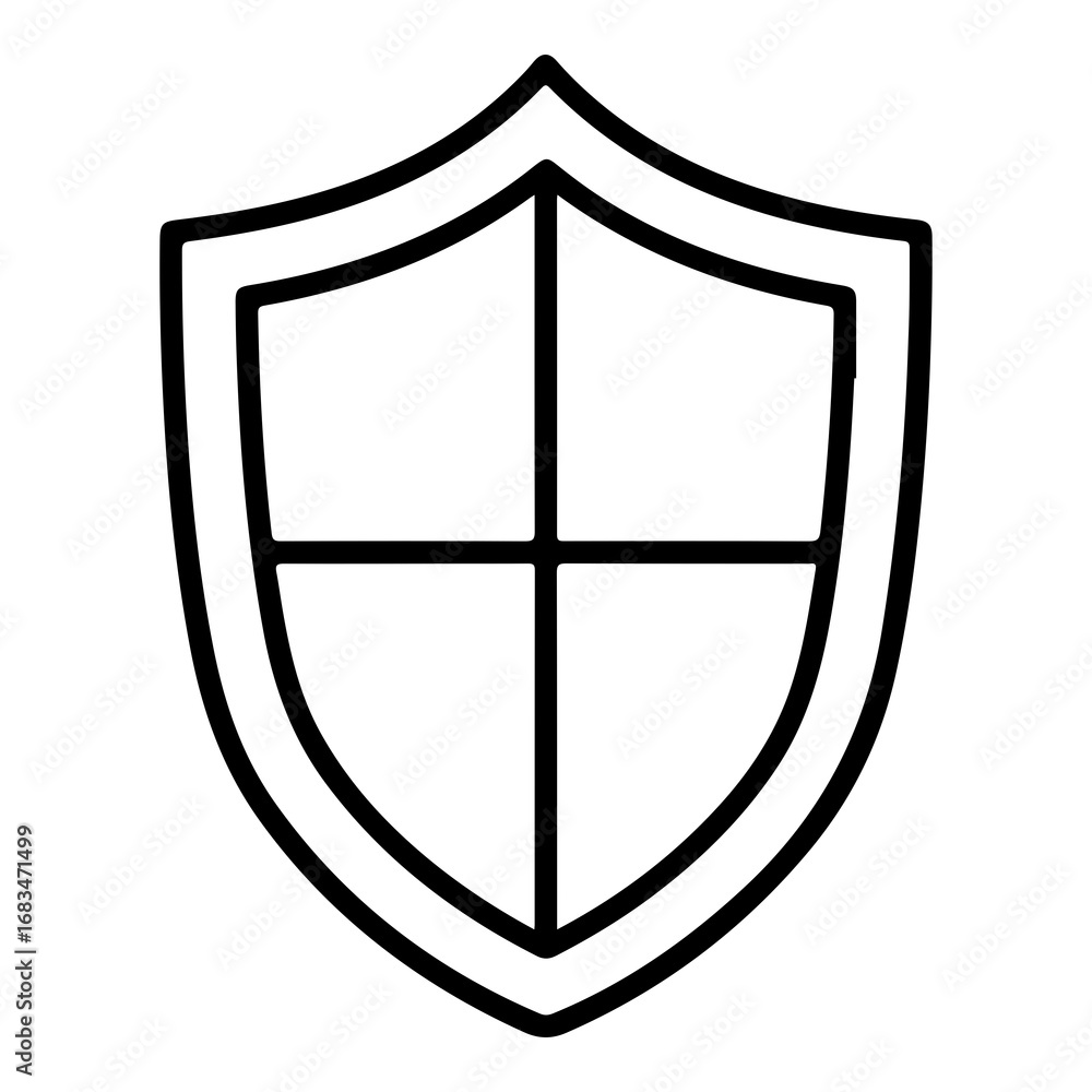 Aufkleber modern vector shield icon representing security protection and safety symbol with clean scalable des