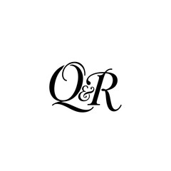 Minimalist QR Letter Logo Design for Modern Brand Identity