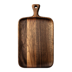 Fototapeta premium Square wooden serving tray with handle perfect for food presentation