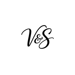 Elegant VS Monogram Logo for Wedding and Boutique Branding