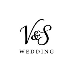 Fototapeta premium VS Luxury Initial Letter Logo 