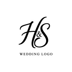 Minimalist HS Letter Logo Design for Modern Brand Identity