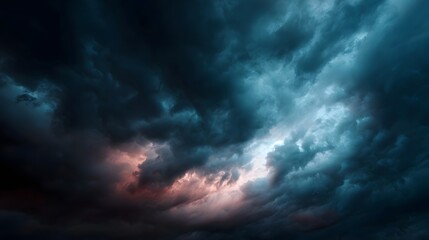 Fototapeta premium Dramatic storm clouds gathering on the horizon