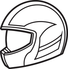 helmet outline vector illustration line&nbsp;art