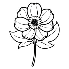 anemone flower outline icon