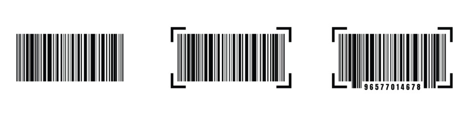 Barcode icon. Barcode vector icon. Simple fake bar code. Bar code for web design. Barcode product distribution icon. Vector illustration isolated on white background.