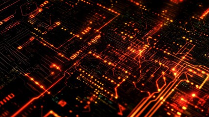 Fototapeta premium Illuminating cyberspace exploration virtual realm digital art tech environment cybernetic viewpoint glowing lines concept for enhanced seo impact