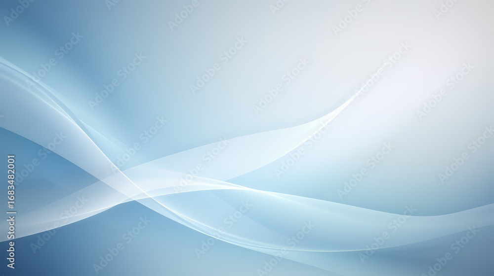 Poster blue and white background with a wavy line. the background is a deep blue color and the line is a li