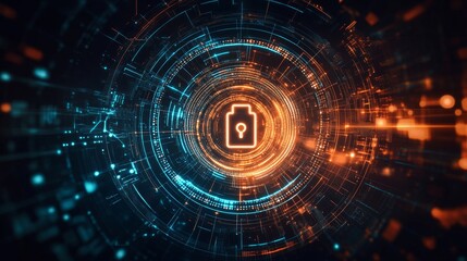 Securing digital access virtual circuit board surrounding a digital lock in a futuristic environment