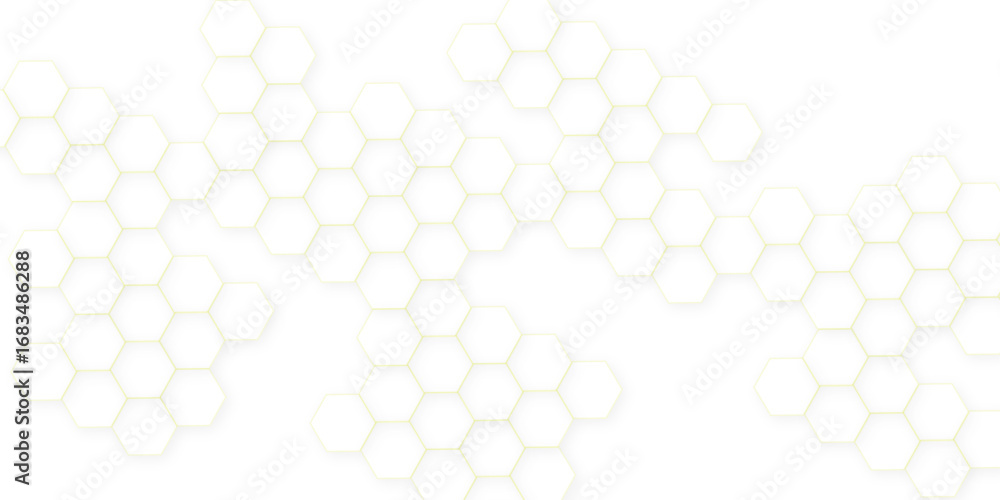 Poster abstract white hexagon concept background. seamless pattern with hexagon. hexagonal white hexagons h