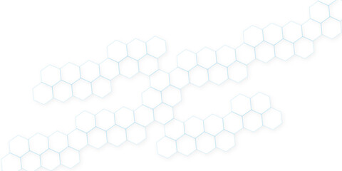 Abstract white hexagon concept background. Seamless pattern with hexagon. Hexagonal white hexagons honeycomb wallpaper. Abstract white lines background