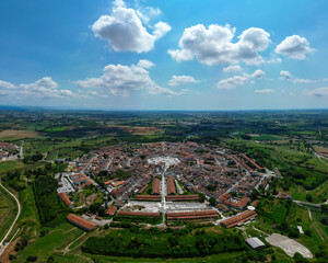 Palmanova, an example of Renaissance military architecture, a lunette. Palmonava is part of the Venetian Works of Defence world heritage listing.
