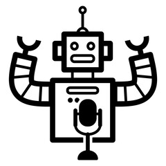 "AI voice over/narrator" icon/illustration
