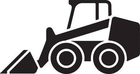 Mini earth mover glyph icon