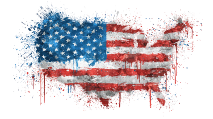 Spattered US Flag