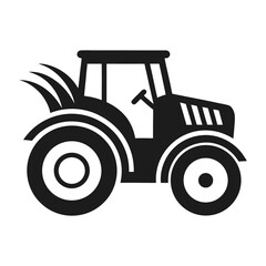 tractor isolated on white