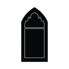 Gothic arch window silhouette frame