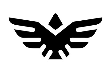Vector art of black eagle logo for company or brand identity