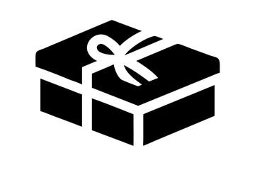 Vector art of isometric gift box with ribbon and bow