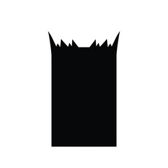 Spooky jagged black window frame silhouette