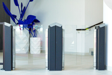 Electronic entrance gate in the office building
