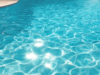 Obraz premium Azure pool water reflecting sunlight
