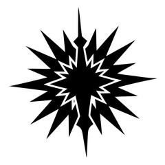 Obraz premium Bold Imagination Spark Silhouette Vector for Creative Projects Creative Idea Burst, Minimalist Inspiration Icon, Abstract Thought Graphic