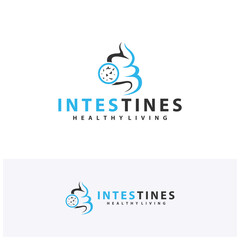 Intestine human organ logo design concepts. Medical symbol. Vector illustration